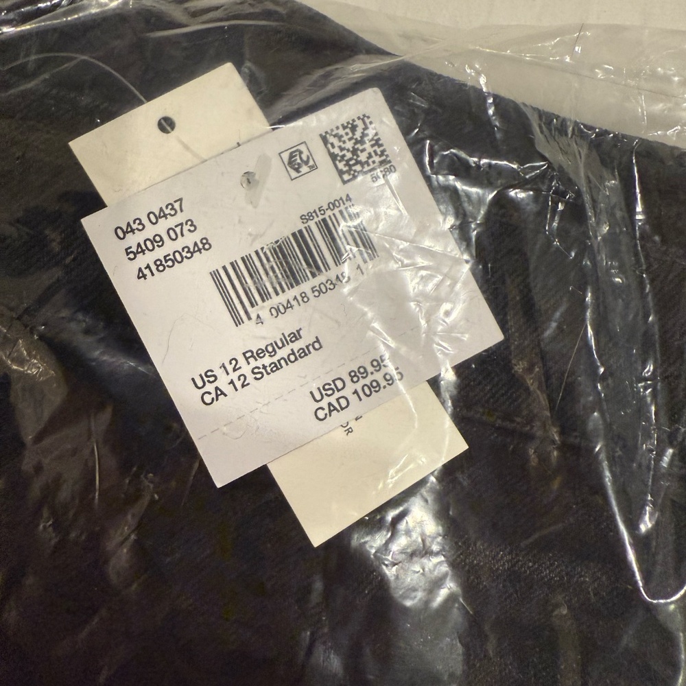AE Stretch Coated Super High-Waisted Baggy Straight Jean NWT size 12 - Picture 4 of 6